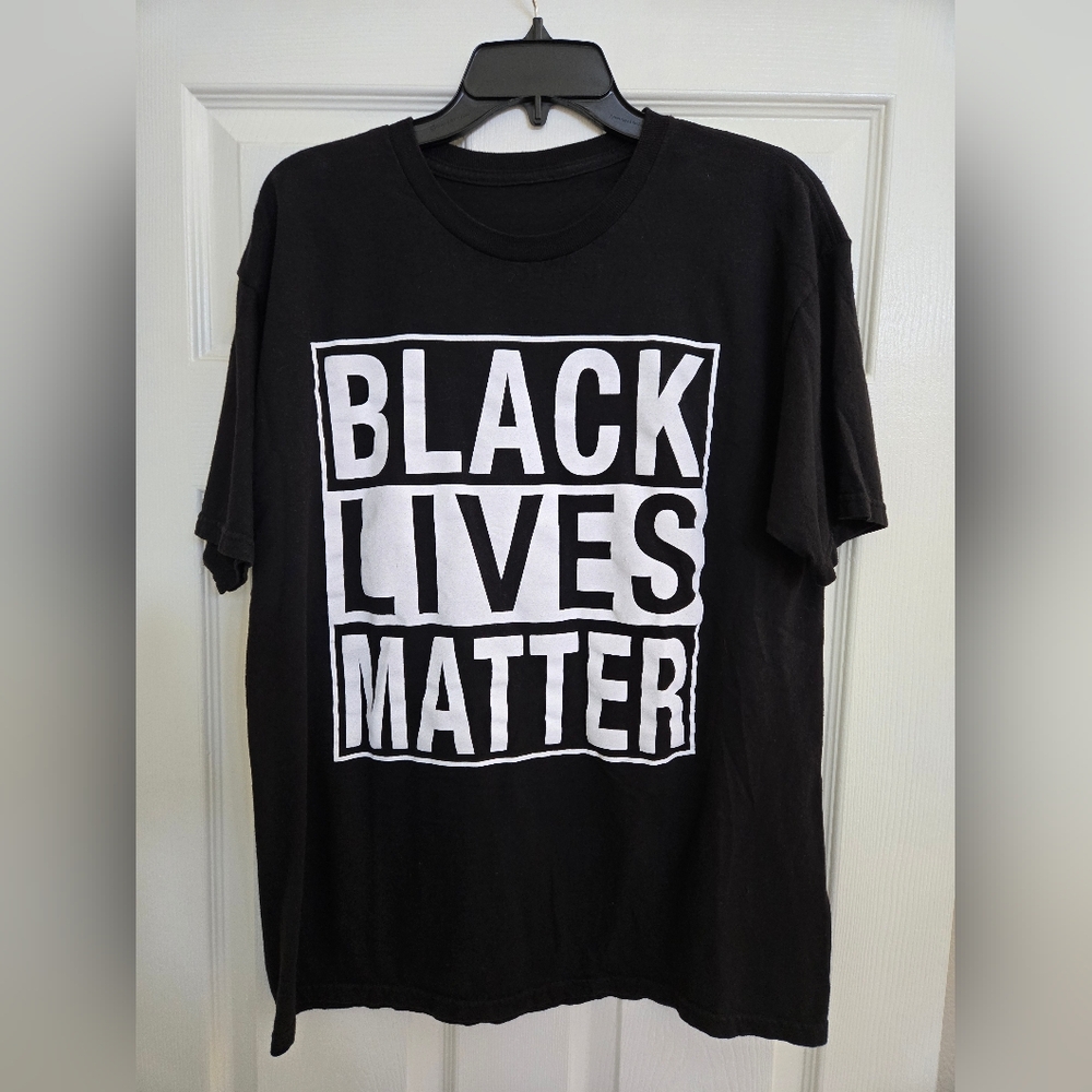 Black Lives Matter Black and White Short Sleeve T Shirt Tee